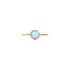 Rainbow White | Gold Vermeil | Mermaid Glass Ring